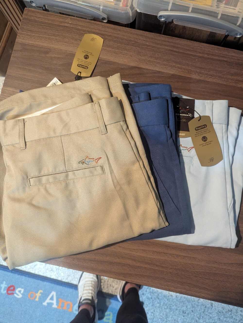 3 pair Greg Norman golf shorts-NWT